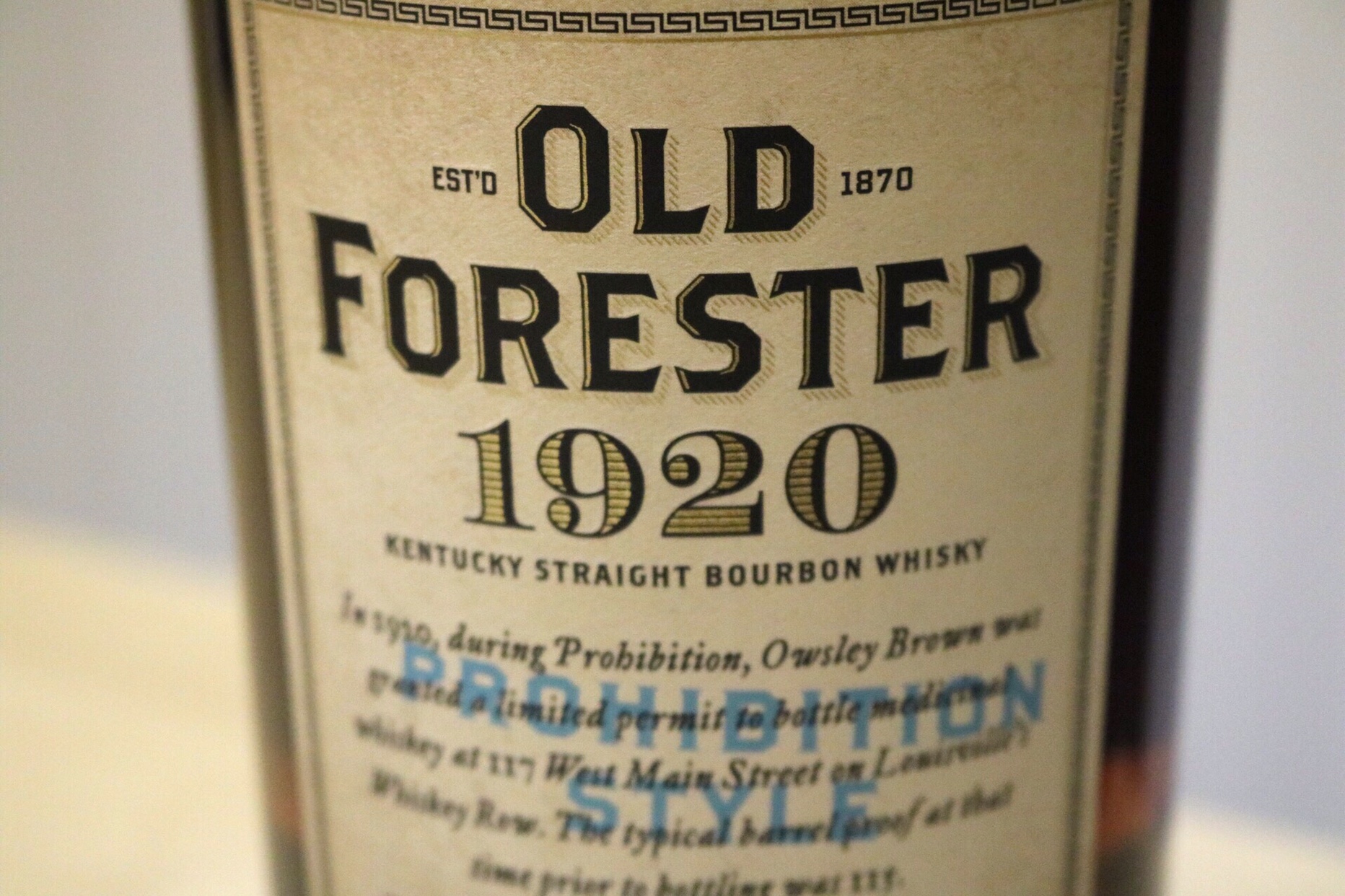 You are currently viewing Old Forester 1920 Prohibition Style Bourbon Review